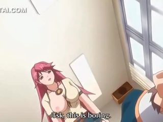 Merah jambu berambut anime madu faraj fucked terhadap yang