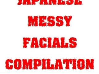 Japanska rörig ansikts sammanställning