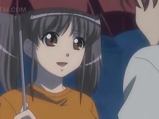 Anime søt adolescent viser henne pikk suging ferdigheter