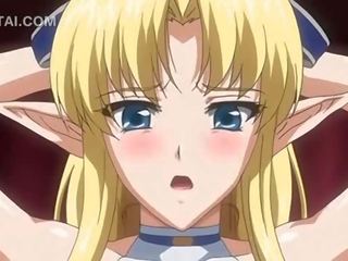 Silmapaistev blond anime fairy vitt põrutasin hardcore