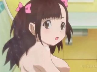 Casa de banho anime porno com inocente jovem grávida nu amante